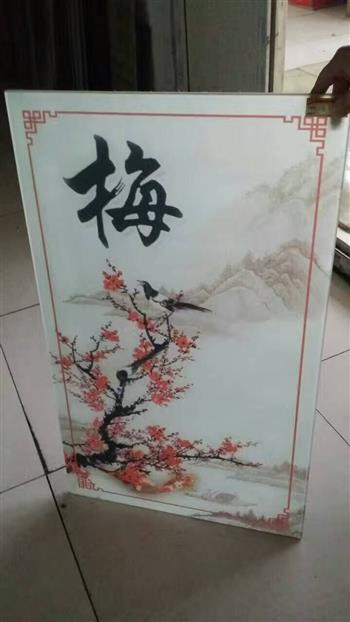 梅、蘭、竹、菊藝術(shù)玻璃